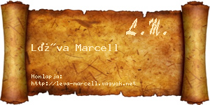 Léva Marcell névjegykártya